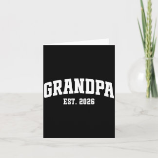 Cartão Promoted To Grandpa Est. 2026 Grandparent Baby Ann
