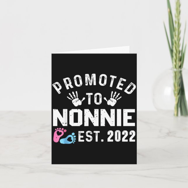 Cartão Promoted To Nonnie Est 2022 Funny New Nonnie  (Frente)