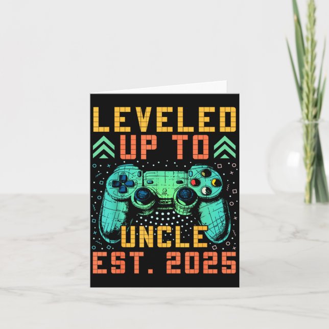 Cartão Promoted To Uncle 2025 Leveled Up To Uncle Est 202 (Frente)