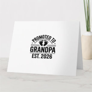 Cartão Promovido a Avô, Est. 2026, Novo Avô Engraçado 