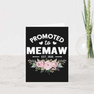 Cartão Promovido a Memaw Est 2025 Flor Dia das Mães