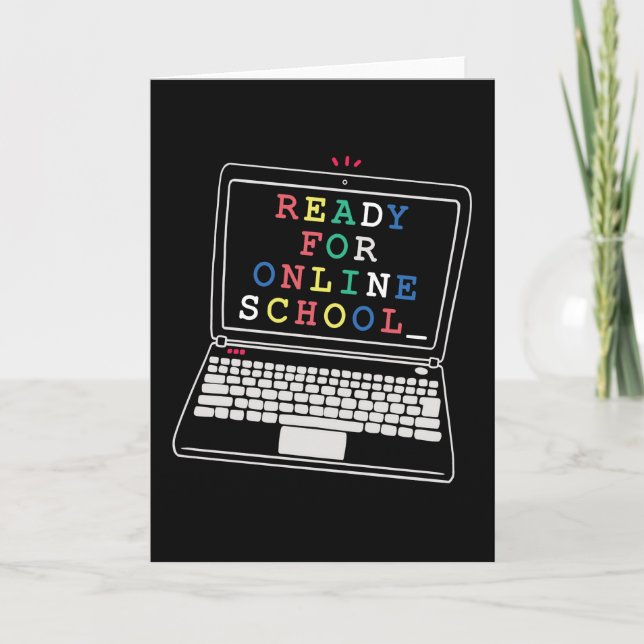 Cartão Pronto para a escola online (Frente)