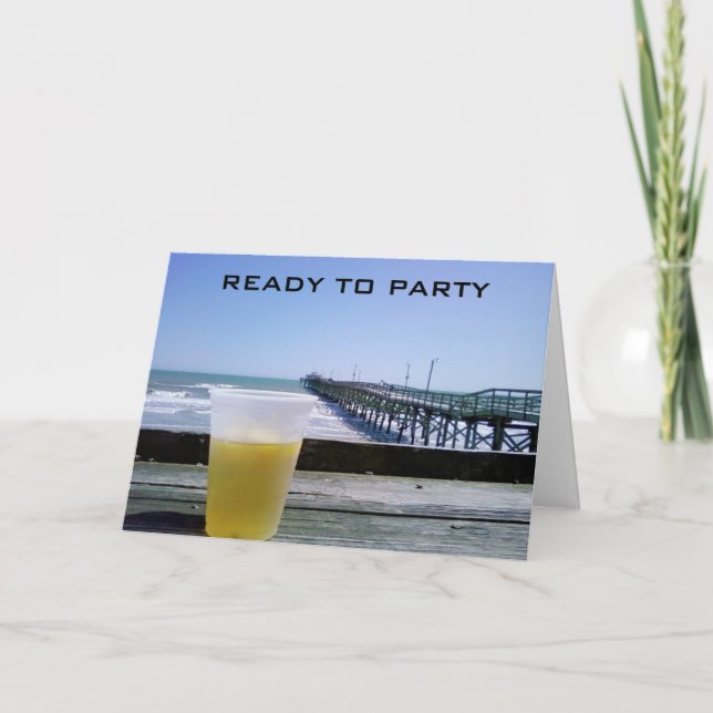 Cartão PRONTO PARA A FESTA - aniversário de 40 anos! (Frente)