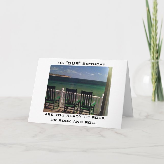 CARTÃO PRONTO PARA ANIVERSÁRIO MÚTUO ROCK OU ROCK/ROLL (Frente)