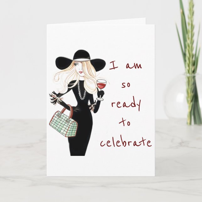 CARTÃO **PRONTO PARA CELEBRAR "US" EM "NOSSO ANIVERSÁRIO* (Frente)