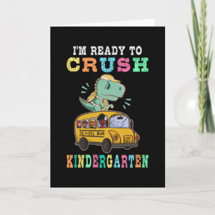 Cartão Pronto para esmagar o jardim de infância