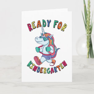 Cartão Pronto para o jardim de infância