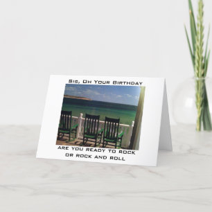 CARTÃO PRONTO PARA ROCK OU ROCK/ROLL "SISTER"