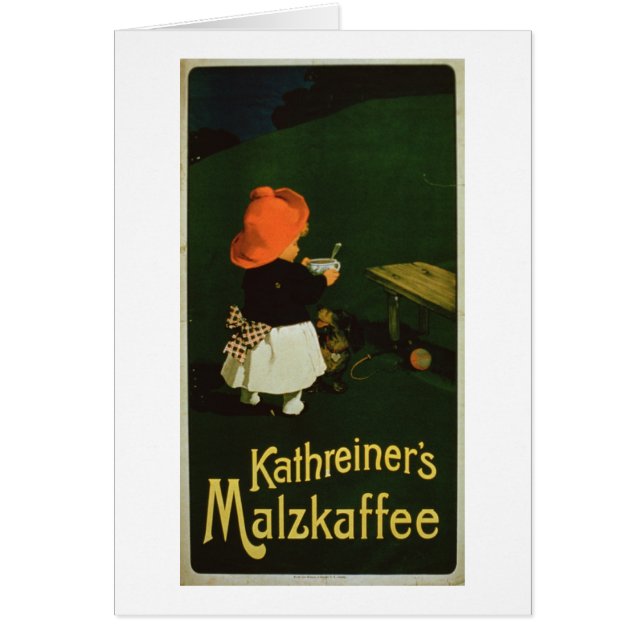 Cartão Propaganda de poster para 'o malte Coffee de (Frente)