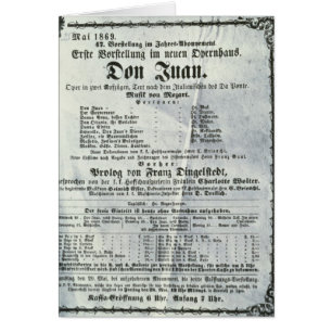 Cartão Propaganda de poster um desempenho 'de Don Juan