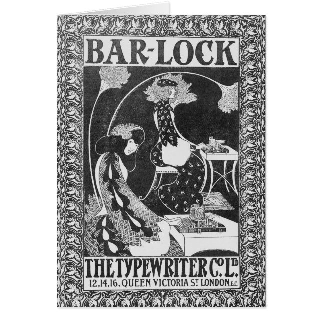 Cartão Propaganda para as máquinas de escrever do (Frente)