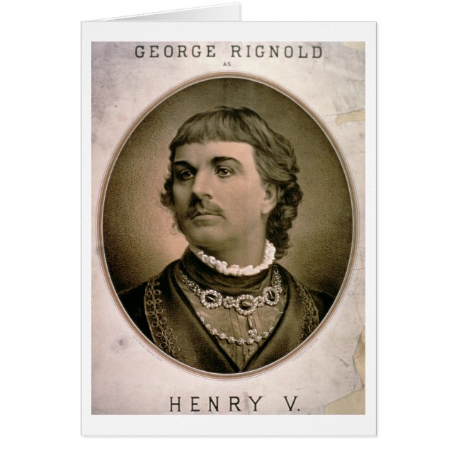 Cartão Propaganda para "George Rignold como Henry V" (col (Frente)