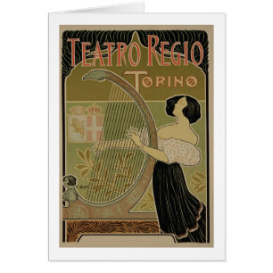 Cartão Propaganda para 'o teatro Royal