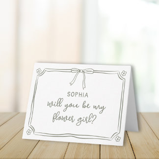 Cartão Proposta de Arco de Flor de Coquetes de Mão Bonita