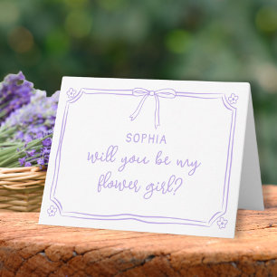 Cartão Proposta de Arco de Flor de Coquetes de Mão Bonita