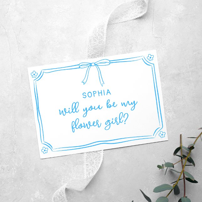 Cartão Proposta de Arco de Flor de Coquetes de Mão Bonita (Criador carregado)