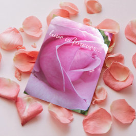 Cartão Proposta de Casamento Personalizado Rosa Rosa Rosa