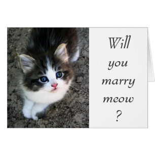 Cartão Proposta de casamento personalizável SUPER CUTE