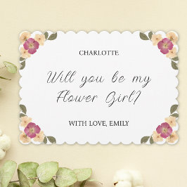 Cartão Proposta de Flor de Flor de Flor Selvagem Apresent