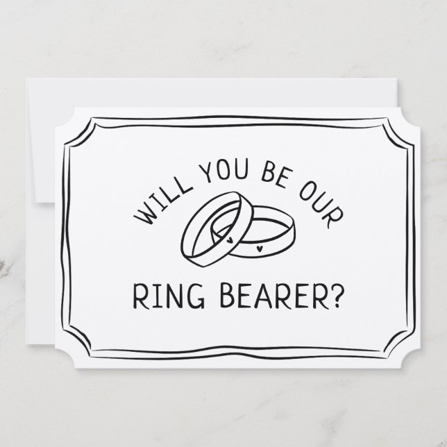 Cartão Proposta de Portador Simples de Anel Moderna.Preto (Frente)