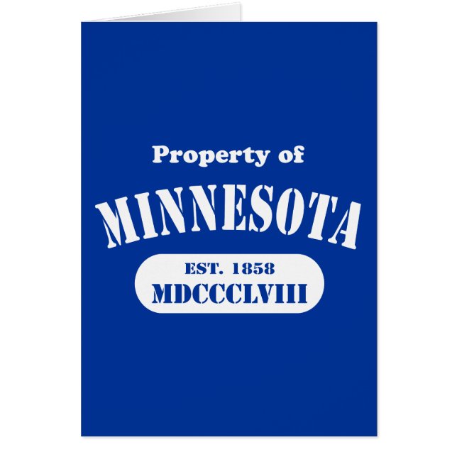 Cartão Propriedade de Minnesota - qualquer cor! (Frente)