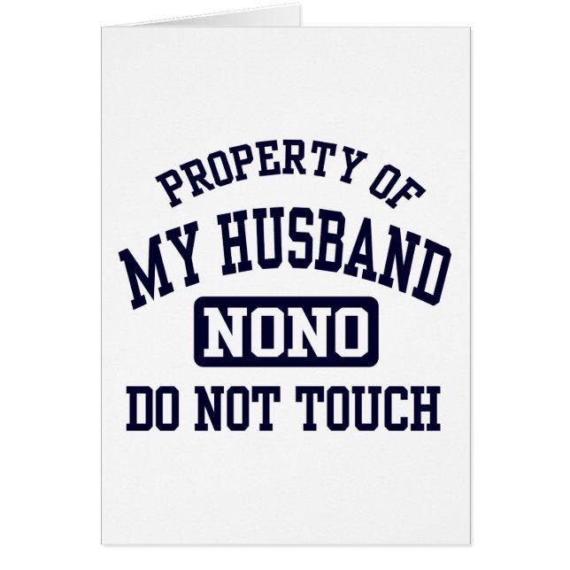 Cartão Propriedade do meu marido (Frente)