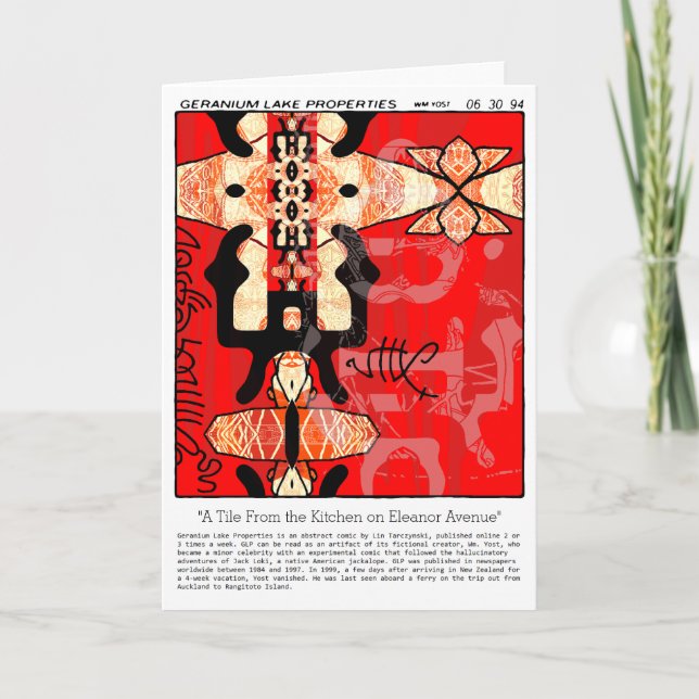 Cartão Propriedades do lago Geranium (Frente)