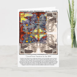 Cartão Propriedades do lago Geranium