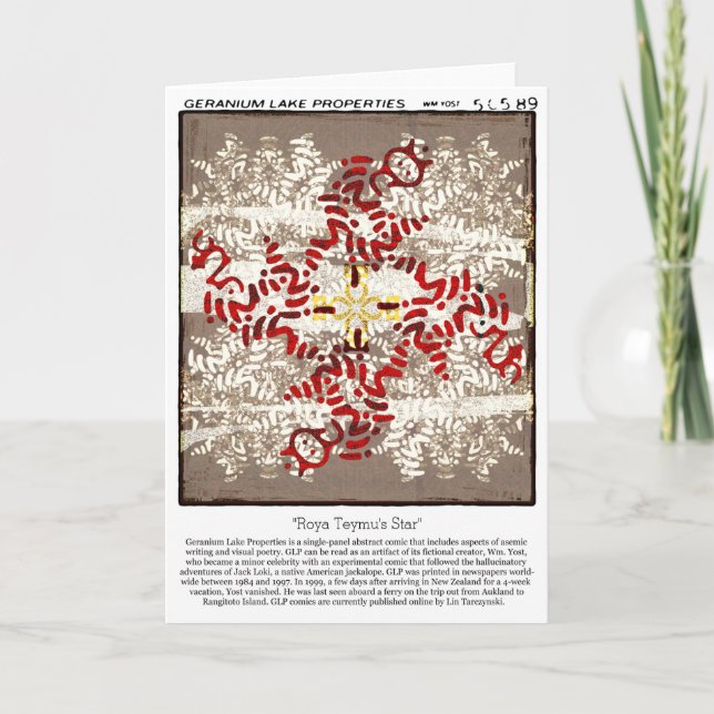 Cartão Propriedades do lago Geranium (Frente)