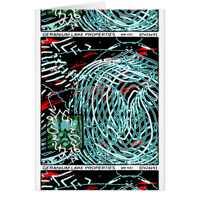 Cartão Propriedades do lago Geranium (Frente)