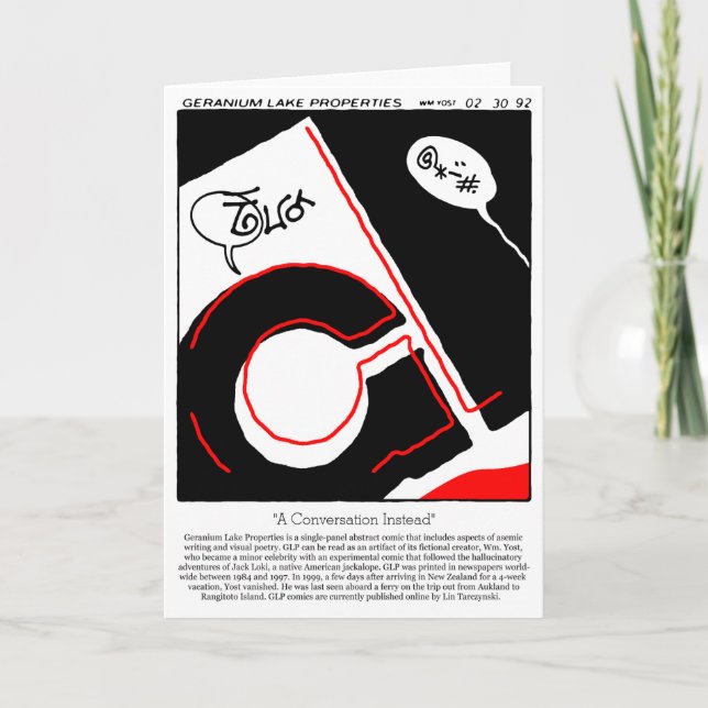 Cartão Propriedades do lago Geranium (Frente)