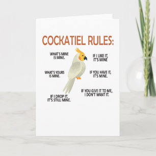 Cartão Proprietário da Cockatiel Oferece Pássaro Cockat