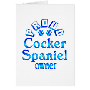 Cartão Proprietário de cocker spaniel