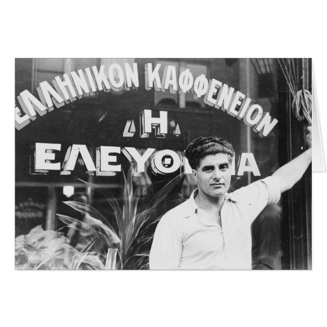 Cartão Proprietário do Compro Grego de Café 1937 (Frente Horizontal)