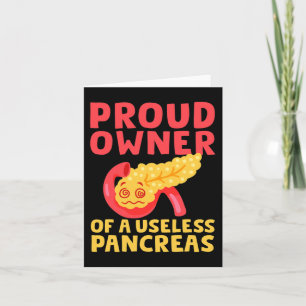 Cartão Proprietário Orgulhoso De Uma Diabetes Do Tipo 1 D