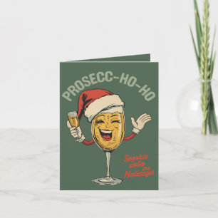 Cartão Prosecc-ho-ho – Piada engraçada de Natal com Prose