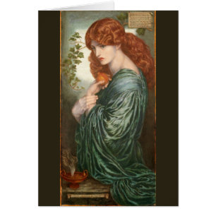 Cartão Proserpina por Dante Gabriel Rossetti