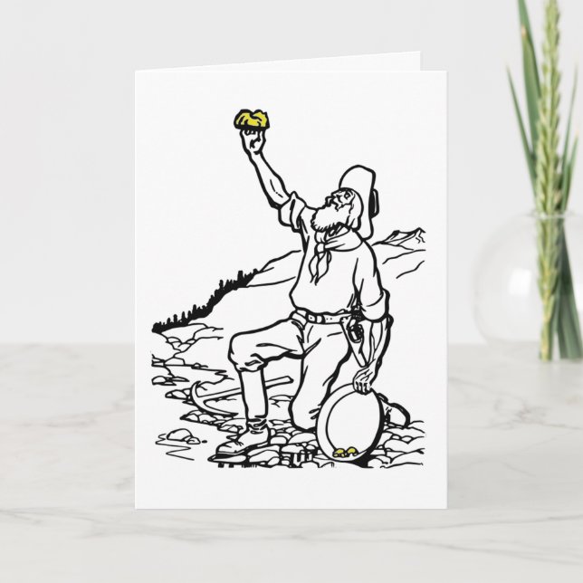 Cartão Prospector Dourado de Tempo Antigo (Frente)