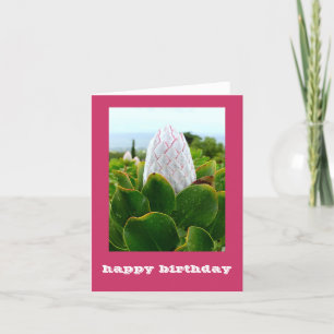CARTÃO "PROTEA: FELIZ ANIVERSÁRIO"