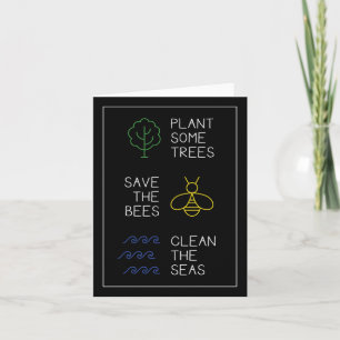 Cartão Proteção Ambiental Dizendo, Árvores Vegetais, Salv