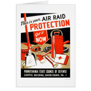 Cartão Proteção da ataque aérea repentina WPA 1943