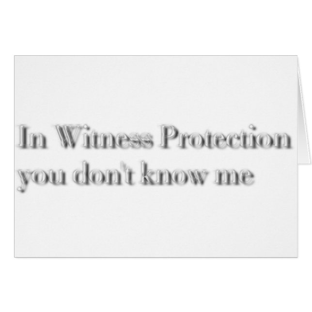 Cartão proteção da testemunha (Frente Horizontal)