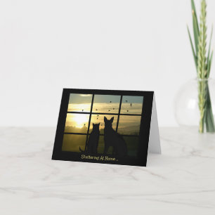 Cartão Proteção no vírus Corona em casa Pensando em você