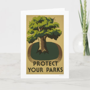 Cartão Protect Your Parks 1938 WPA