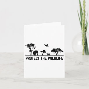 Cartão Proteger a Natureza da Conservação Animal Safari S