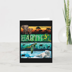 Cartão Proteger Preservar Respeitar Dia da Terra