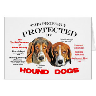 Cartão Protegido por cães de cão