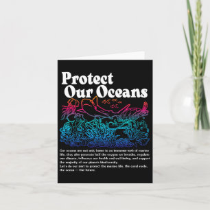 Cartão Proteja Nossos Oceanos Salve o Dia Mundial do Ocea