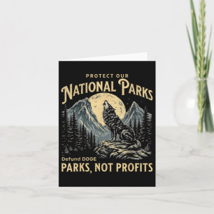 Cartão Proteja Nossos Parques Nacionais Defund Doge Parks