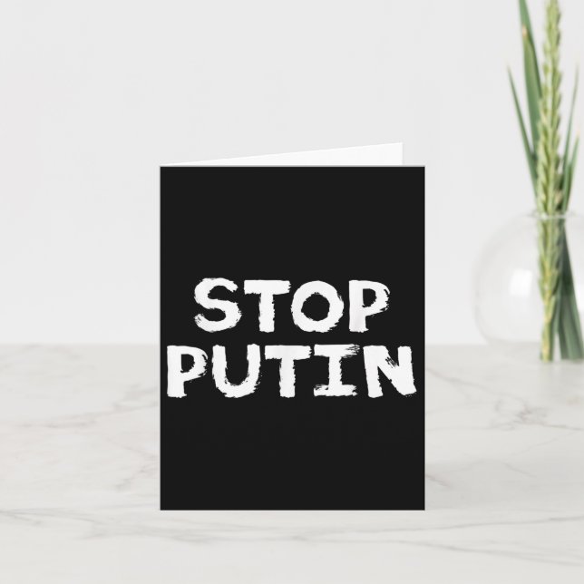 Cartão Protesto Anti Guerra Contra Putin  (Frente)